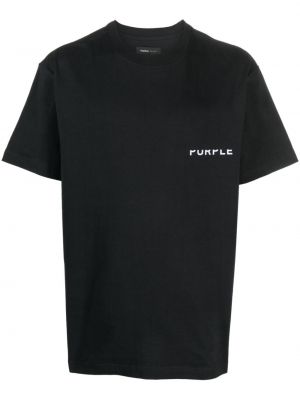 Tricou din bumbac cu imagine Purple Brand