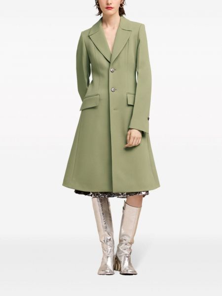 Vlněný kabát Ami Paris zelený