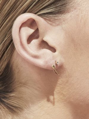 Boucles d'oreilles à boucle Shihara jaune