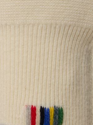 Sweter z kaszmiru z dekoltem w serek Extreme Cashmere biały