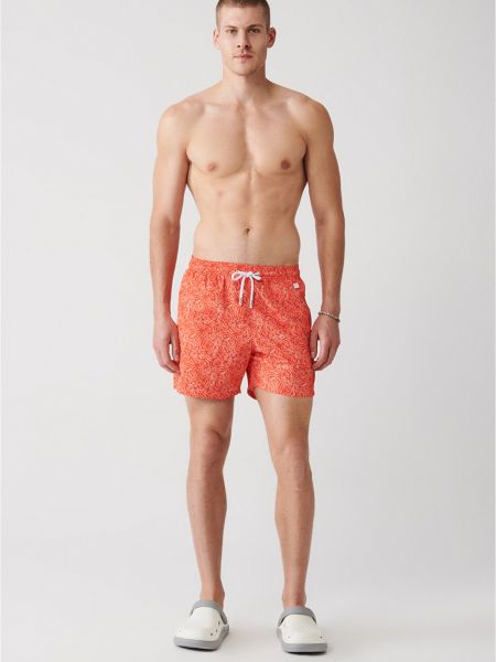 Pantaloni scurți cu model floral Avva portocaliu