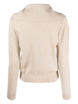 Pullover mit stickerei mit reißverschluss Calvin Klein beige
