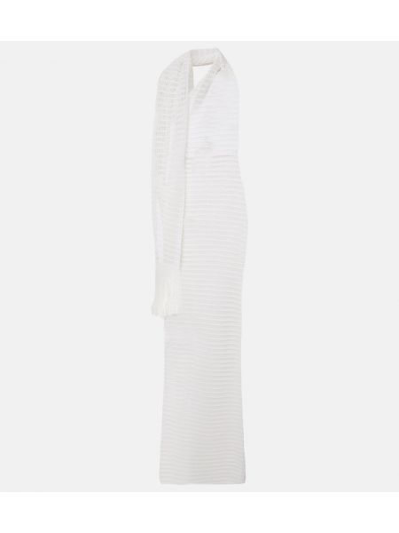 Dlouhé šaty Alaïa bílé