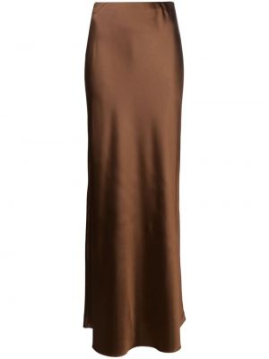 Saténová dlhá sukňa Blanca Vita hnedá