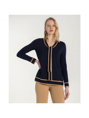 Jersey con lazo manga larga de tela jersey Naulover beige