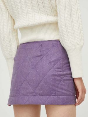 Vlněné mini sukně Beatrice B fialové