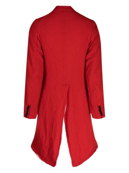 Asymetrický vlněný kabát Comme Des Garçons Tao červený