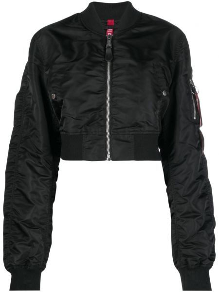 Cropped jakke Alpha Industries sort