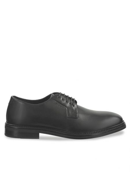 Ниски обувки с дантела Gant черно