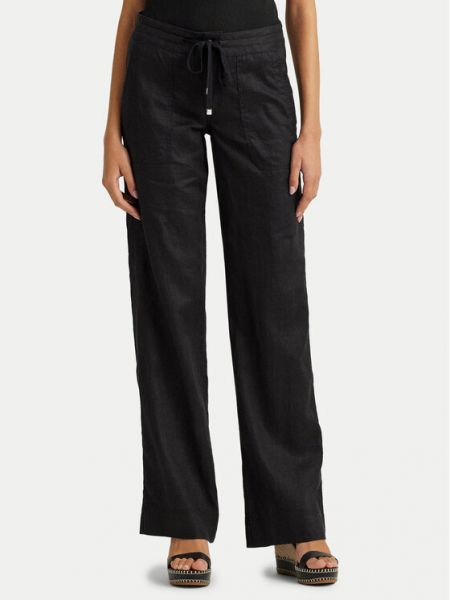 Pantalon large Lauren Ralph Lauren noir