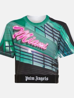 Kokvilnas t-krekls ar apdruku Palm Angels