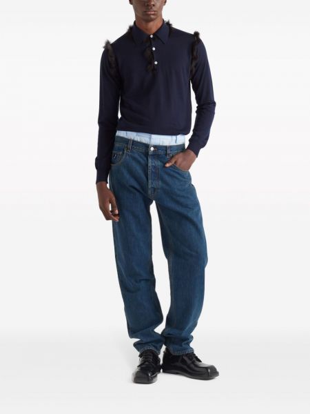 Straight fit džíny Prada modré