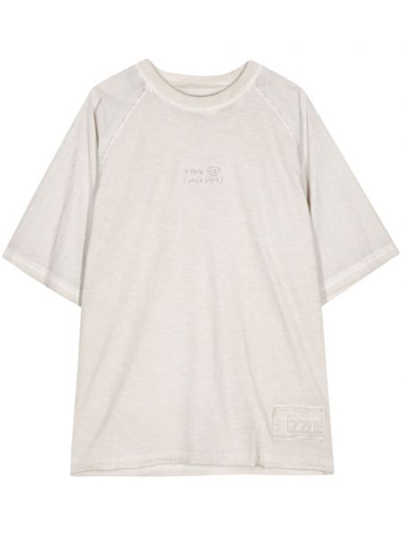Bavlnené tričko s výšivkou Izzue sivá
