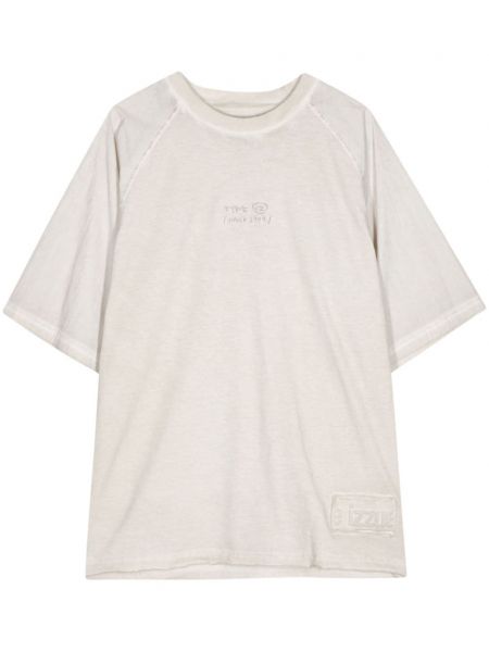 T-shirt brodé en coton Izzue gris