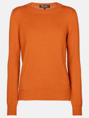 Кашмирен пуловер Loro Piana оранжево