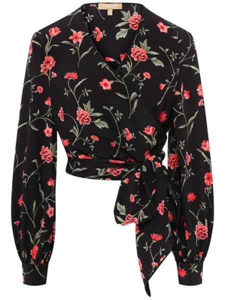 Шелковая блузка Michael Kors Collection, черная