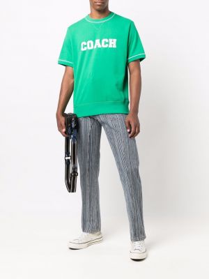 Camiseta de cuello redondo Coach verde