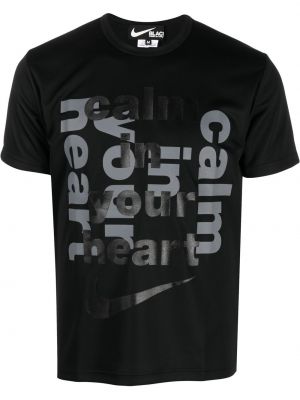 Тениска с принт Black Comme Des Garçons черно