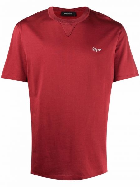 Camiseta de cuello redondo Ermenegildo Zegna rojo