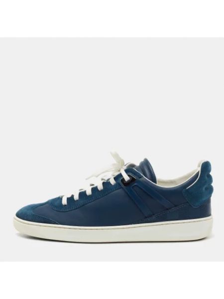 Sneakersy skórzane Louis Vuitton Vintage niebieskie