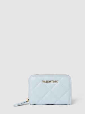 Portfel skórzany ze skóry ekologicznej Valentino Bags niebieski