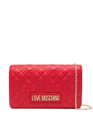 Quiltad väska Love Moschino röd