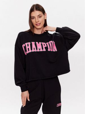 Laza szabású pulóver Champion fekete