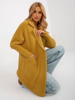 Relaxed палто от алпака вълна с джобове Fashionhunters