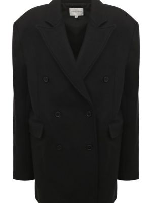 Кашемировый шерстяной пиджак Loulou Studio черный