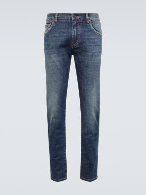 Slim fit skinny džíny Dolce&gabbana modré