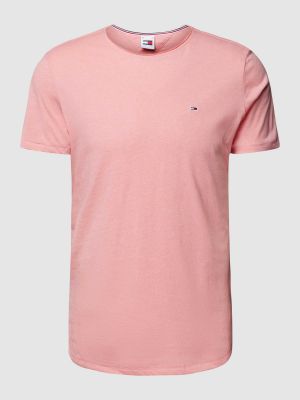 Koszulka slim fit Tommy Jeans różowa