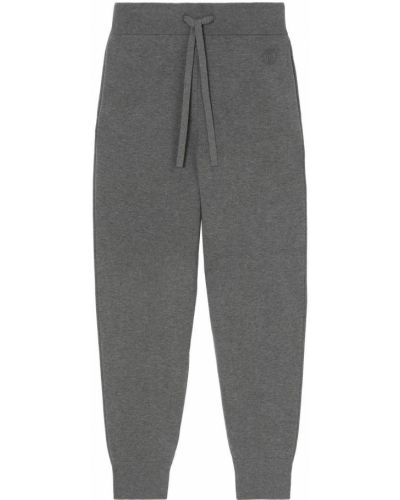 Sportovní kalhoty s výšivkou Burberry šedé