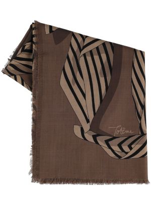 Pañuelo de lana de seda con estampado Totême