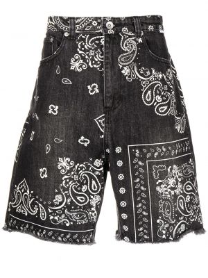 Paisley trykt jeans-shorts Five Cm svart