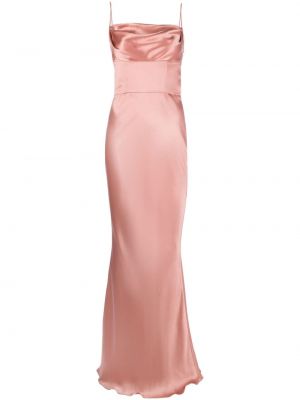 Hedvábné šaty Dolce & Gabbana Pre-owned růžové