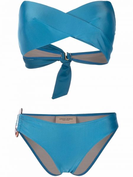 Bikini con escote pronunciado Adriana Degreas azul