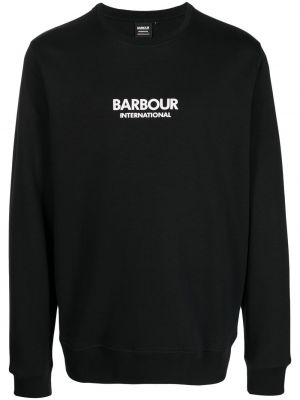 Trykt bomull sweatshirt Barbour svart