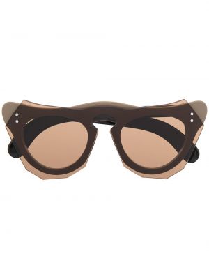 Gafas de sol con estampado geométrico Marni Eyewear marrón