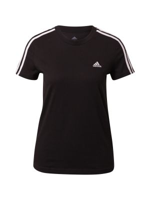 T-shirt slim à rayures Adidas Sportswear noir