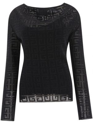 Žakárový sveter Givenchy čierna