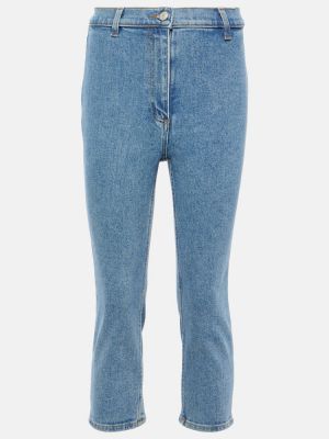 Skinny fit džínsy s vysokým pásom Magda Butrym modrá