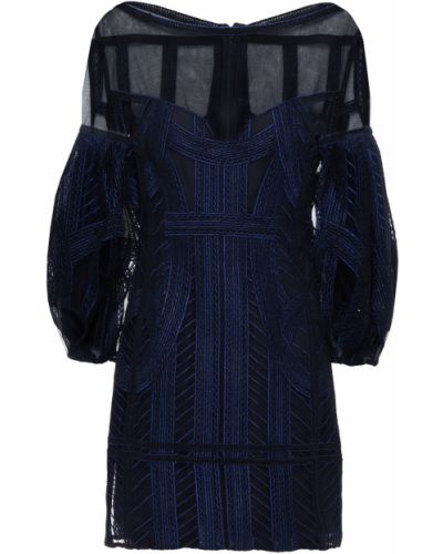 Sukienka mini z haftem tiulowa Amanda Wakeley
