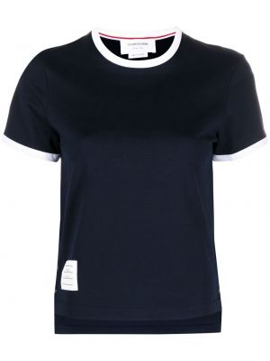 Camiseta manga corta asimétrica Thom Browne azul