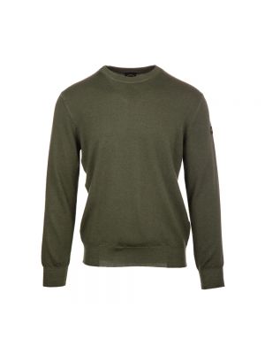 Sweter z wełny merino Paul & Shark zielony
