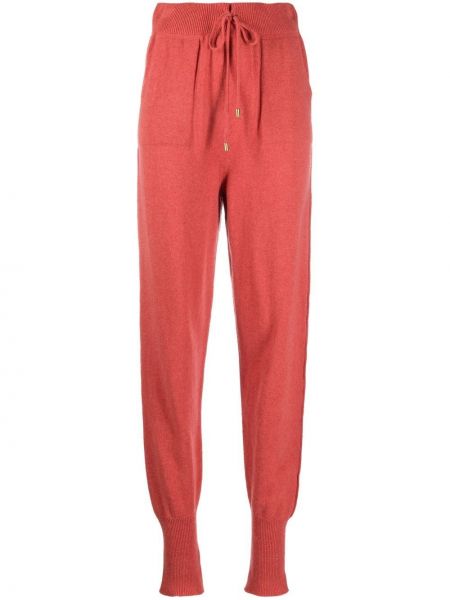 Pantalon en laine en cachemire Twinset rouge