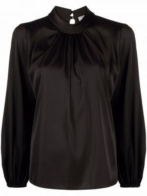 Blusa de cuello redondo D.exterior negro