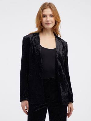 Žametna jakna iz rebrastega žameta Orsay črna