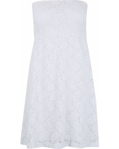 Čipkované šaty Urban Classics biela