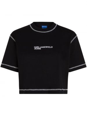 Siuvinėtas marškinėliai Karl Lagerfeld Jeans
