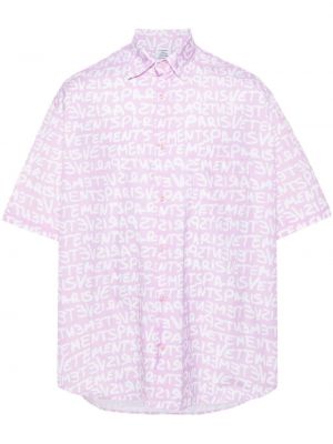 Βαμβακερό πουκάμισο με σχέδιο Vetements